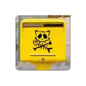 Autocollant tête de mort DEAD CAT Custom Culture