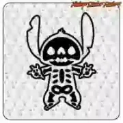 Autocollant Stitch Skeleton en plusieurs tailles