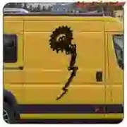Autocollant éclair en vinyle découpé