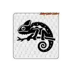 Pegatina de camaleón para moto vintage