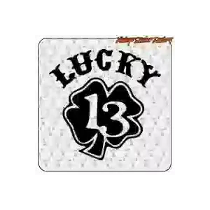 Autocollant LUCKY 13 pour moto et café racer