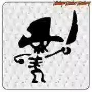 Autocollant pirate et tête de mort moto