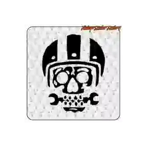 Pegatina HELMET SKULL café racer