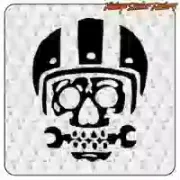 Pegatina HELMET SKULL café racer