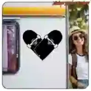 Pegatina SKATE LOVE para fans del skate