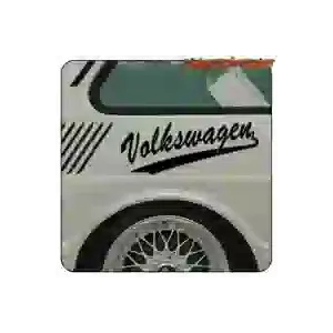 Volkswagen emblem sticker in cut vinyl