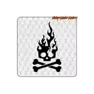 Skull Flame sticker for café racer motorbikes