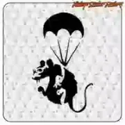 AUTOCOLLANT PARACHUTE RAT BANKSY. ACHETEZ DES AUTOCOLLANTS EN VINYLE.