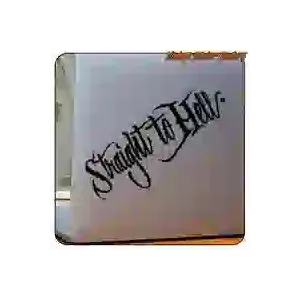 STRAIGHT TO HELL' STICKERS.