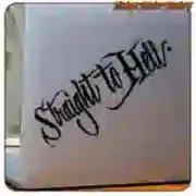 Pegatina STRAIGHT TO HELL. Comprar pegatinas.