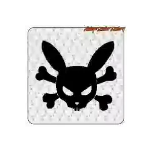 Bunny-Skull-Motorradaufkleber | Tattoo