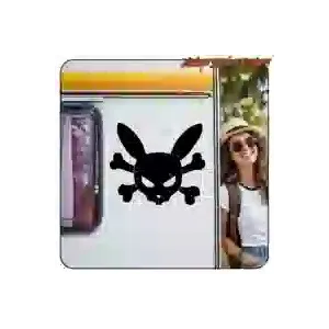 Pegatina Bunny Skull para moto | Tattoo
