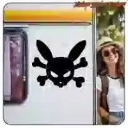 Autocollant Bunny Skull moto | Tattoo