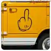 AUTOCOLLANT MICKEY FINGER. ACHETEZ DES AUTOCOLLANTS EN VINYLE.