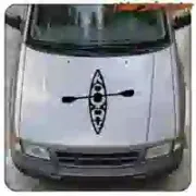 Pegatina de kayak decorativa | Vintage Sticker Factory