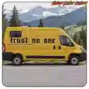 TRUST NO ONE' STICKERS.