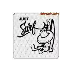 Dekorativer JUST SURF Vinyl-Aufkleber