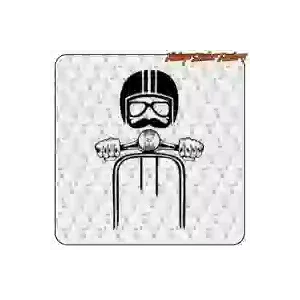 Vespa-Moustache-Aufkleber aus Schneidevinyl