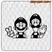Pegatina MARIO & LUIGGI. Comprar pegatinas.