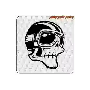 Pegatina Café Racer Helmet Skull