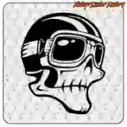 CAFE RACER HELMET SKULL Sticker
