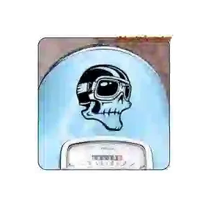 Sticker CAFE RACER HELMET SKULL