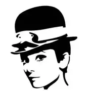Black-and-white female portrait with a hat and decorative bow
