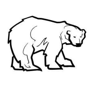 Pegatina OSO POLAR. Pegatinas de animales y mascotas.