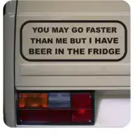 Pegatina YOU MAY GO FASTER. Pegatinas para Camper y Autocaravana