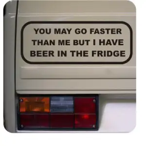 Sticker you may go faster