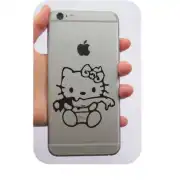 Pegatina Kitty Zombie colocada en la parte trasera de un teléfono móvil