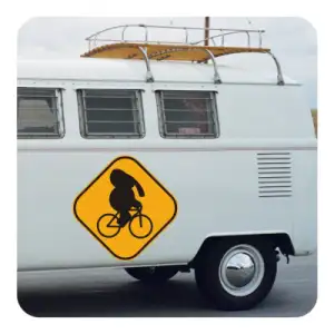 Pegatina CAUTION. Pegatinas freaks, pegatinas frikis.