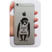 Keep It Real sticker placed on the back of a mobile phone