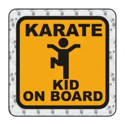Pegatina KARATE KID ON BOARD. Pegatinas freaks, pegatinas frikis. 2