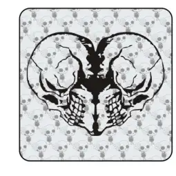 Pegatina de vinilo CORAZON CALAVERAS 2