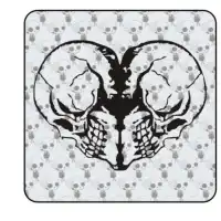 Pegatina de vinilo CORAZON CALAVERAS 2