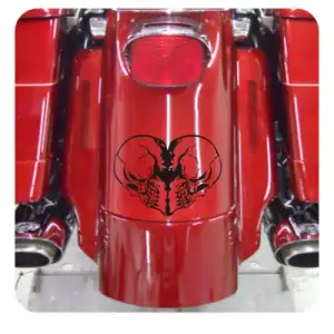 Pegatina de vinilo CORAZON CALAVERAS