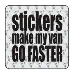 Sticker stickers make my van go faster 2