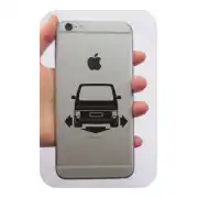 Design noir de van appliqué à l'arrière d'un téléphone portable
