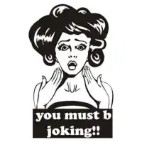 Autocollant you must be joking