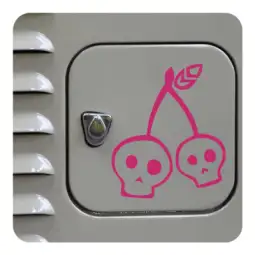 Sticker cherry skull