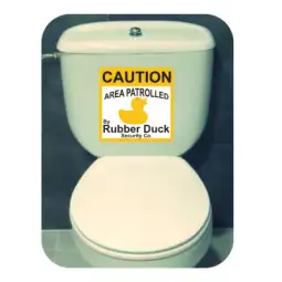 Vorsicht, Gummiente Aufkleber