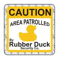 Autocollant precaucion pato de goma 2