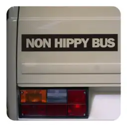 Autocollant non hippy bus