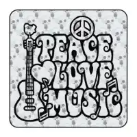 Sticker peace love music 2