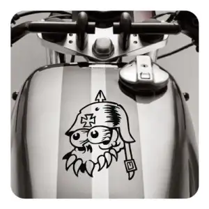 MALTESERKREUZ SCHÄDEL Aufkleber