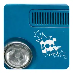 Sticker calaveras estrellas