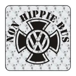 Autocollant non hippie bus malta 2