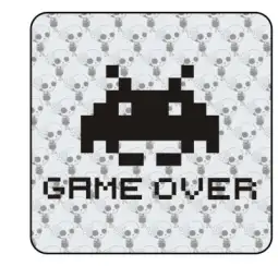 SPACE INVADERS GAME OVER Aufkleber 2