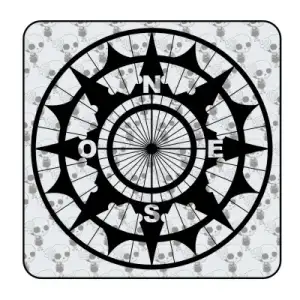 Compass ref.'vv0240b' Die Cut Sticker